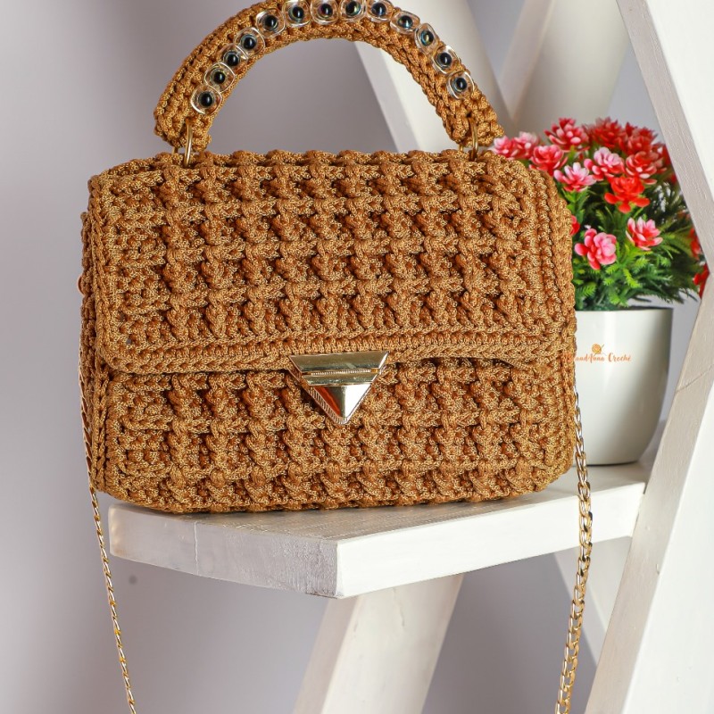 Zuri crochet bag 'waffle design'