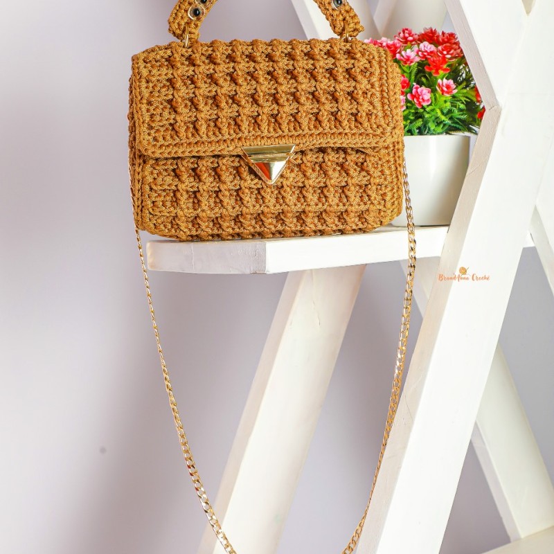 Zuri crochet bag 'waffle design'