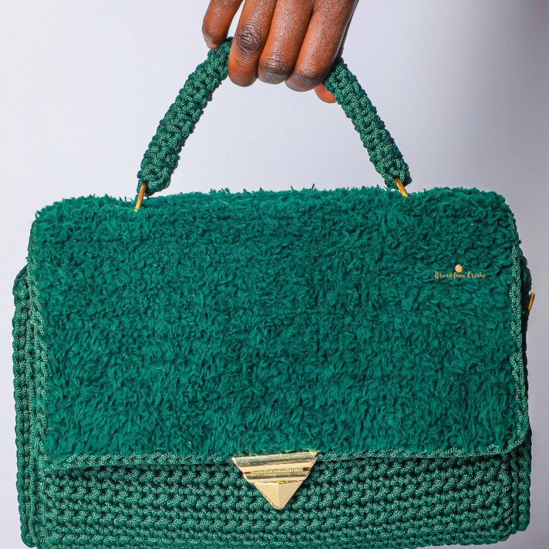 Dazzle Bag 'fluffy flap, green'